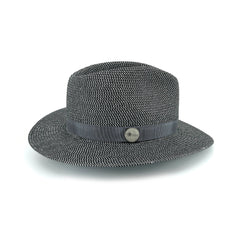 Black Combo |  Evoke Phoenix Panamate Sun Hat Image Showing Image Showing Side View.
