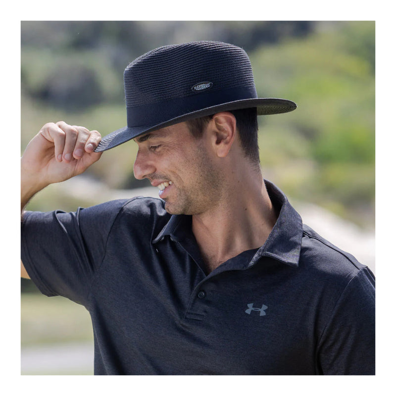Black |  Evoke Phoenix Panamate Sun Hat Image Showing Image Showing No logos Or Titles.
