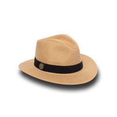 Caramel |  Evoke Phoenix Panamate Sun Hat Image Showing Angled Front  View.