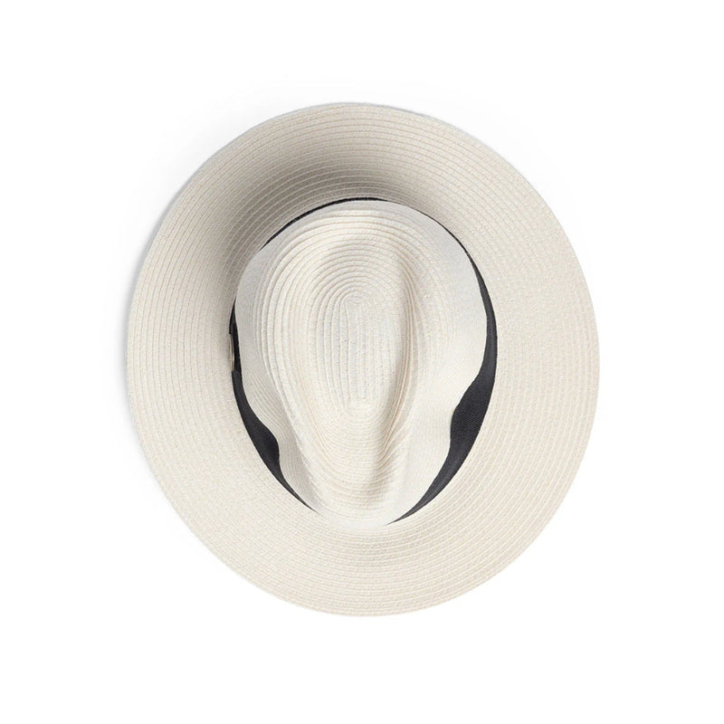 Ivory |  Evoke Phoenix Panamate Sun Hat Image Showing Top View.