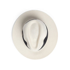 Ivory |  Evoke Phoenix Panamate Sun Hat Image Showing Top View.