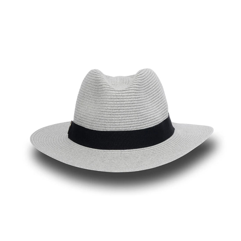 Light Grey |  Evoke Phoenix Panamate Sun Hat Image Showing Front View.