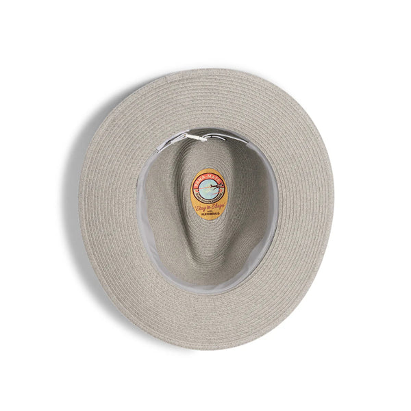 Light Grey |  Evoke Phoenix Panamate Sun Hat Image Showing Underside View.