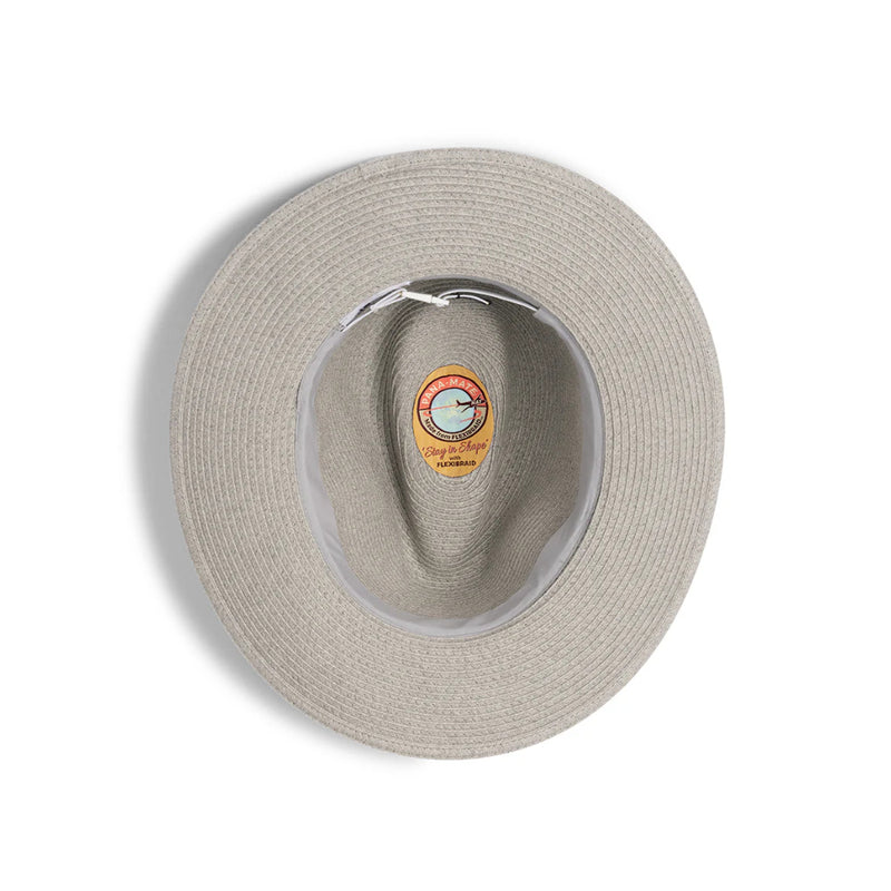 Light Grey |  Evoke Phoenix Panamate Sun Hat Image Showing Underside View.
