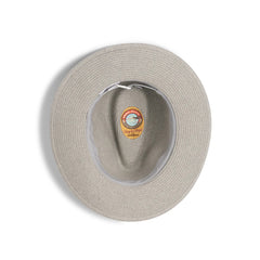 Light Grey |  Evoke Phoenix Panamate Sun Hat Image Showing Underside View.