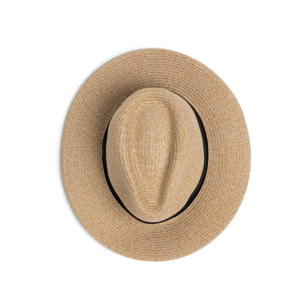 Natural | Evoke Phoenix Panamate Sun Hat Image Showing Top View.