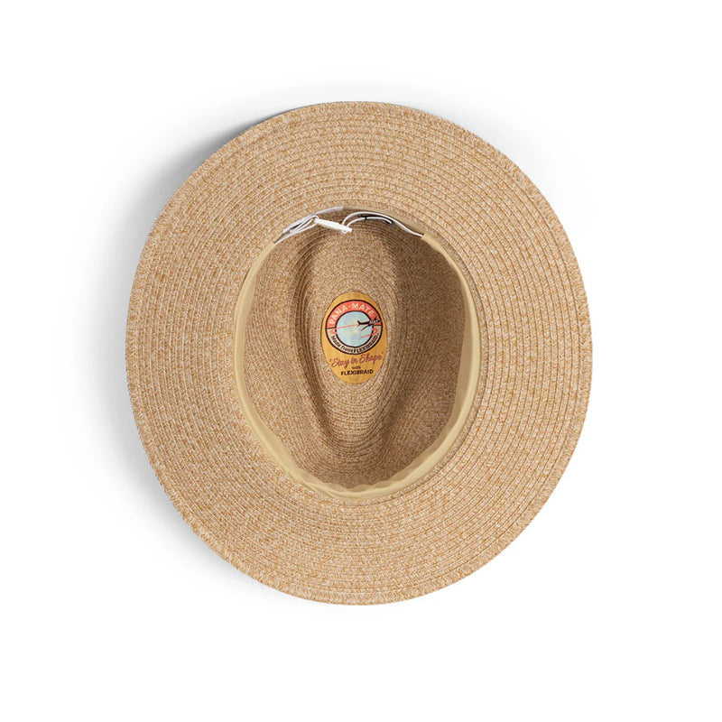 Natural |  Evoke Phoenix Panamate Sun Hat Image Showing Underside View.