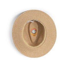 Natural |  Evoke Phoenix Panamate Sun Hat Image Showing Underside View.