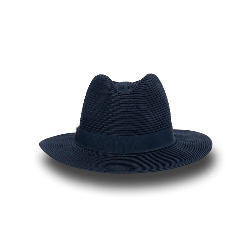 Navy | Evoke Phoenix Panamate Sun Hat Image Showing Front View.