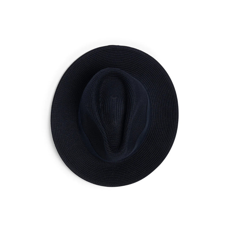 Navy |  Evoke Phoenix Panamate Sun Hat Image Showing Image Showing Top View.