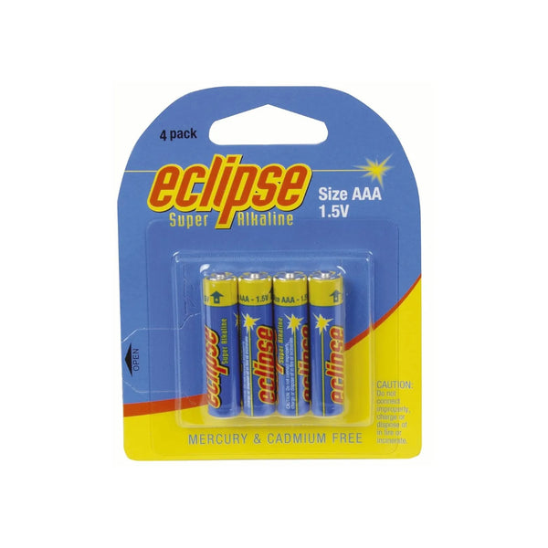 AAA / 4Pack | Eclipse Alkaline Batteries 4 Pack Image Showing No Logos Or Titles.
