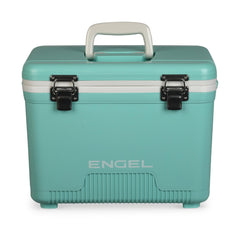 Seafoam | Engel 18 L Cooler Dry Box. Front View.