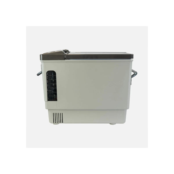Grey | Engel 21L Portable Fridge-Freezer Image Showing Side View.