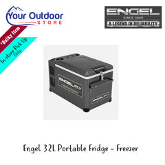 Engel 32L Portable Fridge Freezer | Hero Image Showing All Logos And Titles.