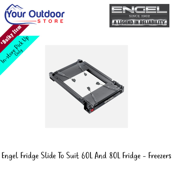 Engel Fridge-Freezer Slide To Suit 60L And 80L Fridge- Freezers | hero Image Showing All Logos And Titles.