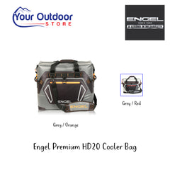 Engel Premium HD20 Cooler Bag. Hero Image Showing Variants, Logos and Title. 