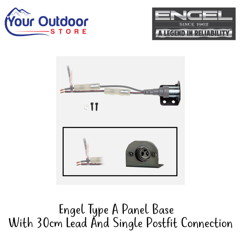 Engel Type A Panel Base With 30cm Lead And Single Postfit Connection | Hero Image Showing All Logos And Titles.