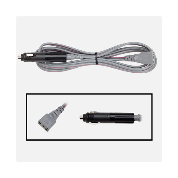 Grey | Engel Type C DC Cord With Cigar Tip To Suit A And B Series Image Showing Close Up View Of The Ends.