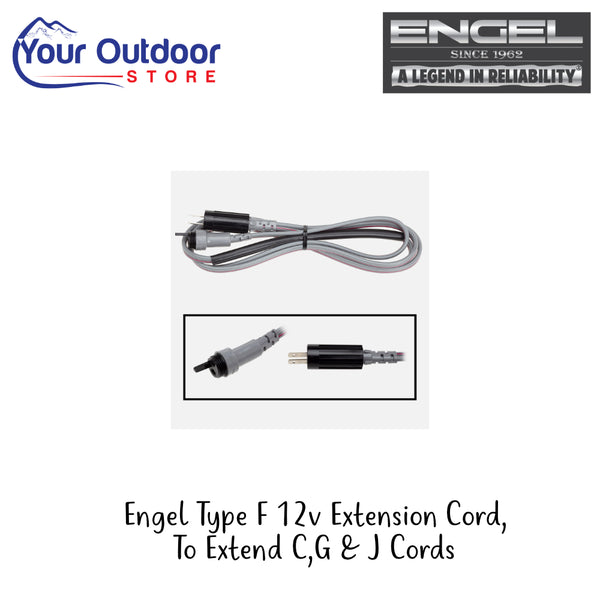 Engel Type F Extension Cord To Extend C,G And J Cords | Hero Image Showing All Logos And Titles.