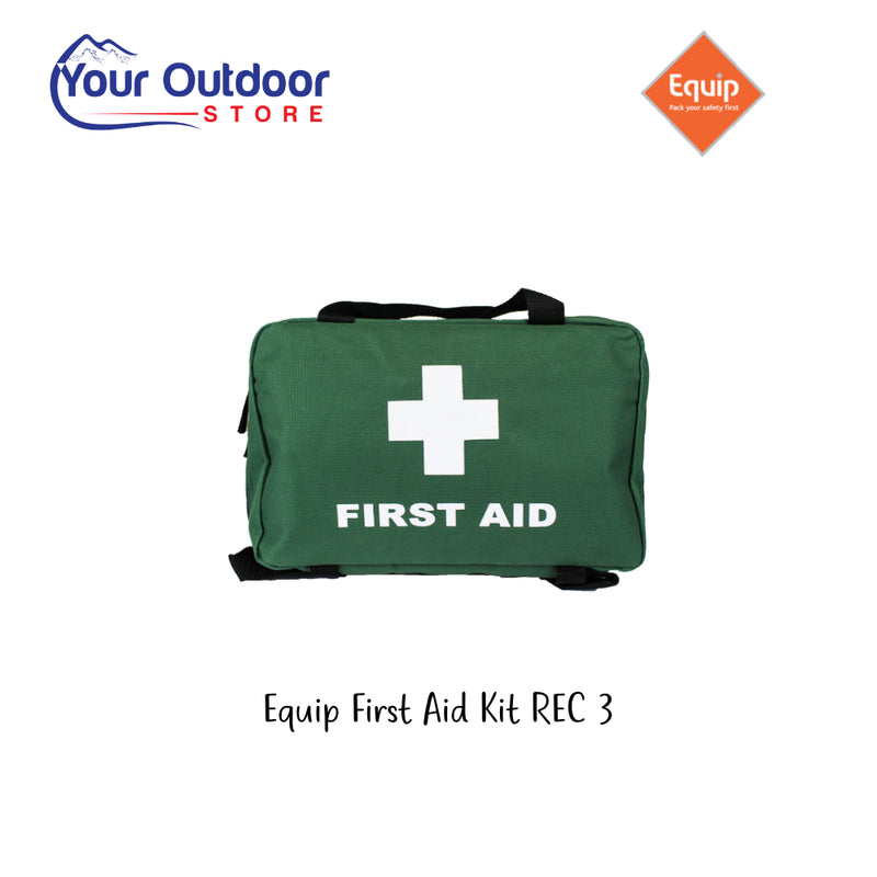 Equip First Aid Kit REC 3. Hero Image Showing Logos and Title. 