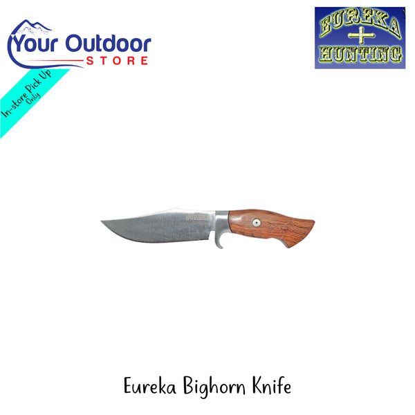 Eureka Bighorn Knife | Hero Image Showing Al Logos And Titles.
