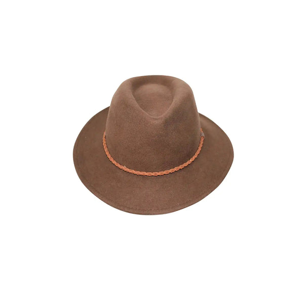 Chocolate | Evoke Beltana Fedora  Image Showing No Logos Or Titles.