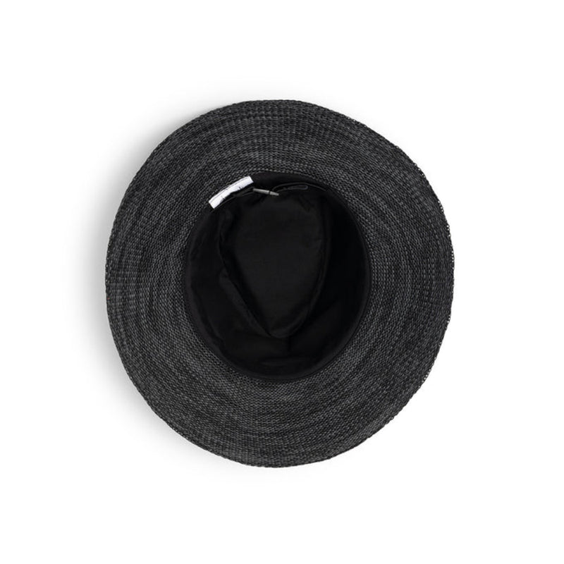Mixed Black | Evoke Caroline Fedora Sun Hat. Inside View.