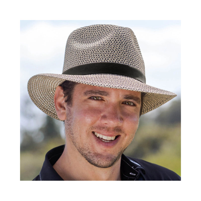 Black / Ivory | Evoke Charlie Fedora Image Showing No Logos Or Titles.