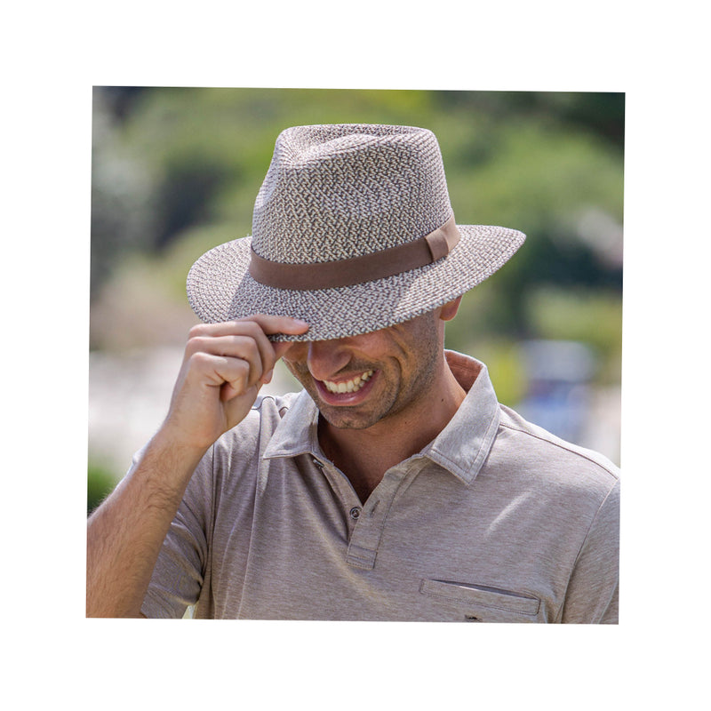 Brown / Ivory | Evoke Charlie Fedora Image Showing No logos Or Titles.