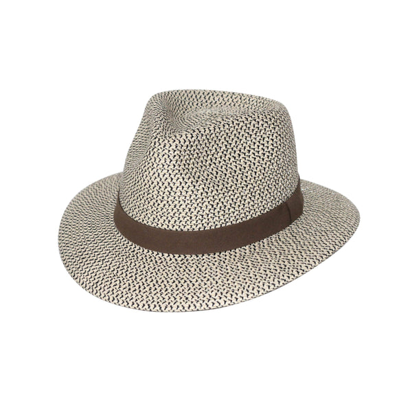 Brown / Ivory | Evoke Charlie Fedora Image Showing No Model.
