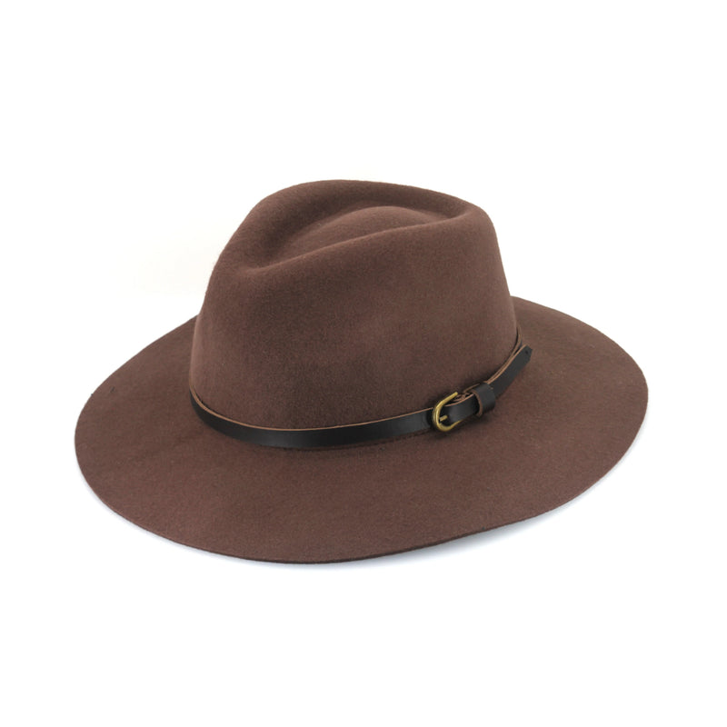 Chocolate | Evoke Hudson Felt Fedora Image Showing No Model.