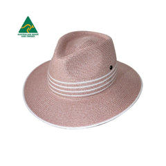 Pink | Evoke Karrie Hat -Angled Front View. 