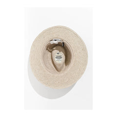 Sand | Evoke Keith Fedora Sun Hat Image Showing Under Side Of The Hat.