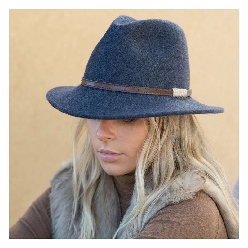 Ash Grey | Evoke Paterson Australian Wool Felt Fedora Image Showing No Logos Or Titles.