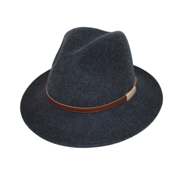 Ash Grey | Evoke Paterson Australian Wool Felt Fedora Image Showing No  Model.