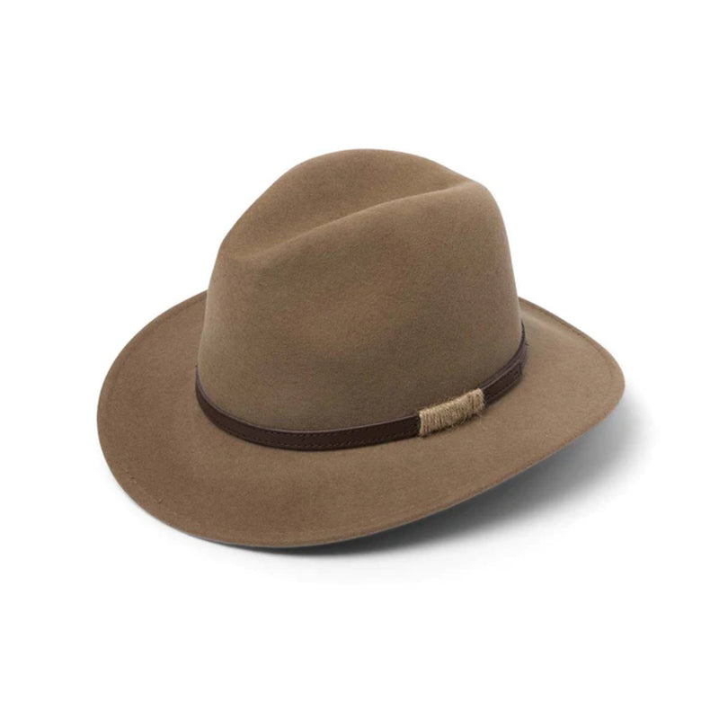 Camel | Evoke Paterson Australian Wool Felt Fedora Image Showing No Model.