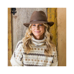 Chocolate | Evoke Paterson Australian Wool Felt Fedora Image Showing No Logos Or Titles.