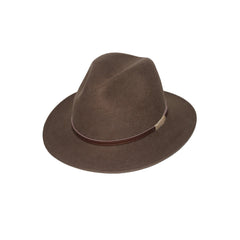 Chocolate | Evoke Paterson Australian Wool Felt Fedora Image Showing No Model.