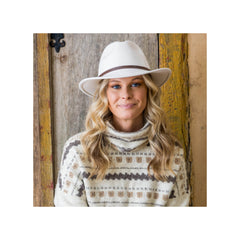 Ivory | Evoke Paterson Australian Wool Felt Fedora Image Showing No Logos Or Titles.