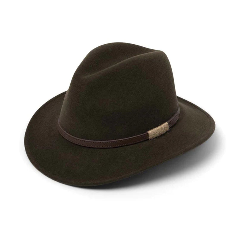 Khaki | Evoke Paterson Australian Wool Felt Fedora Image Showing No Model.