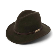 Khaki | Evoke Paterson Australian Wool Felt Fedora Image Showing No Model.