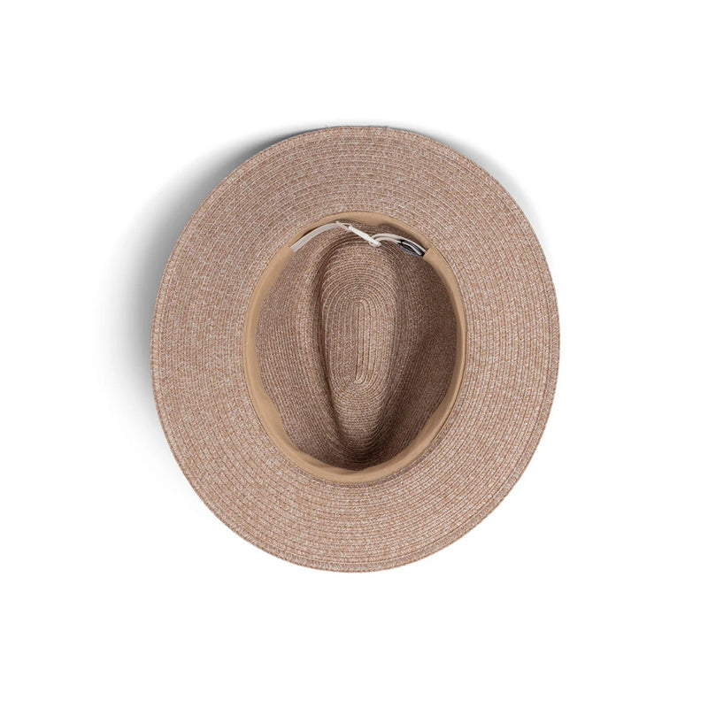 Wheat | Evoke Rosebud Flexibraid Fedora Image Showing Underside Of The Hat.