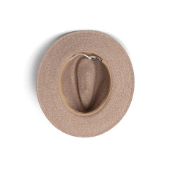 Wheat | Evoke Rosebud Flexibraid Fedora Image Showing Underside Of The Hat.