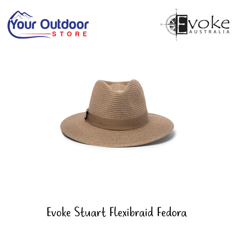 Evoke Stuart Flexibraid Fedora | Hero Image Showing All Logos And Titles.