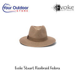 Evoke Stuart Flexibraid Fedora | Hero Image Showing All Logos And Titles.