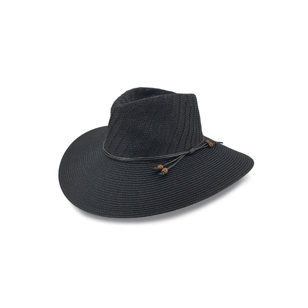 Black | Evoke Susie Wide Brim Fedora Image Showing No Logos Or Titles.