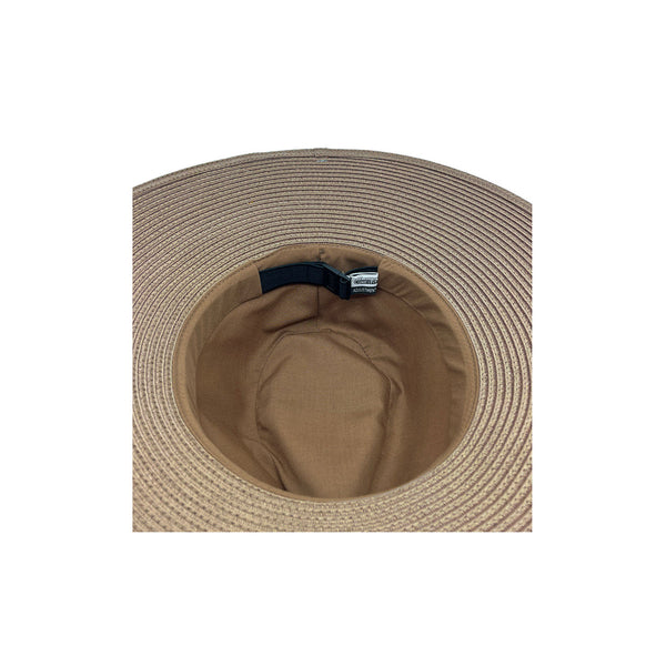 Mix Camel | Evoke Susie Wide Brim Fedora Image Showing Bottom View.