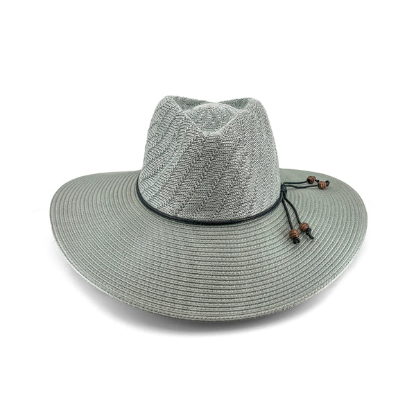 Mix Seafoam | Evoke Susie Wide Brim Fedora Image Showing Front View.