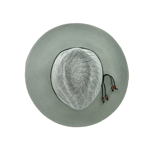 Mix Seafoam | Evoke Susie Wide Brim Fedora Image Showing Top View.