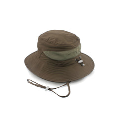 Khaki | Evoke Tommy Bucket Hat Image Showing Back View.